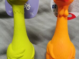 Latex Spielzeug Huhn oder Ente